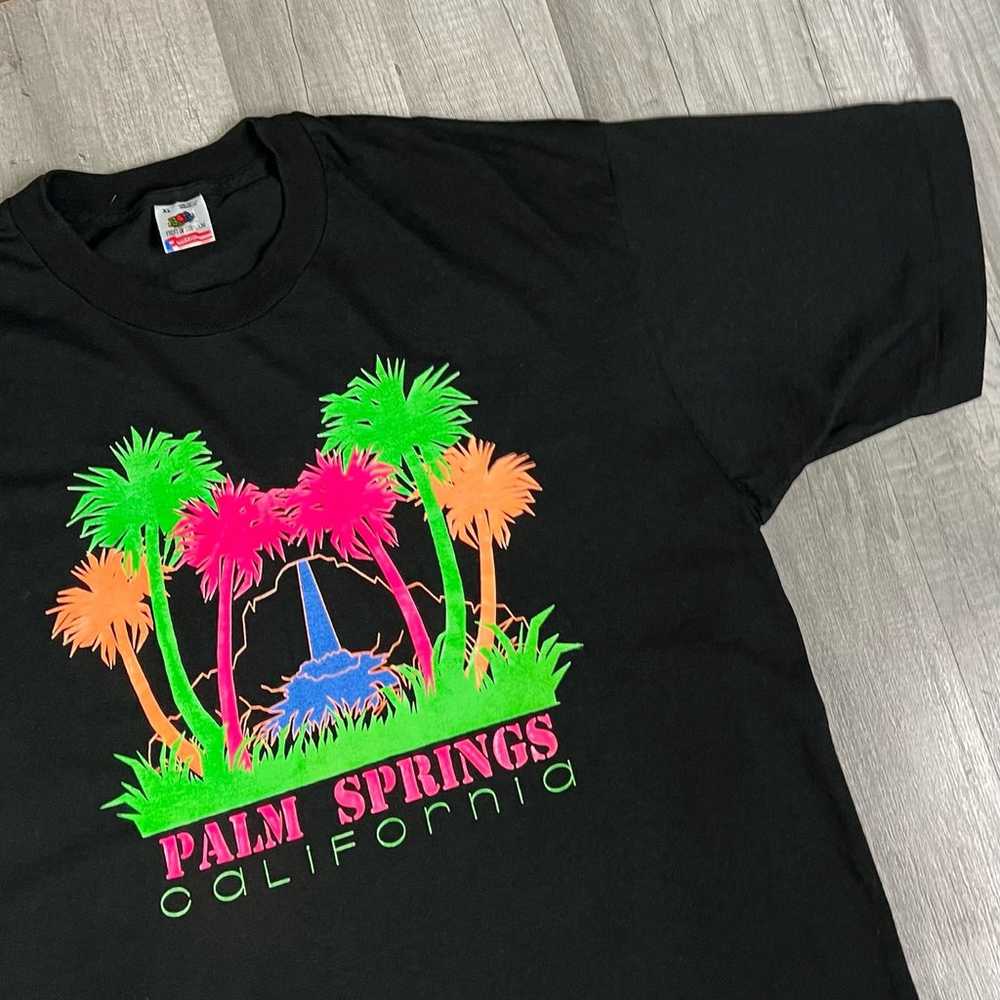 Vintage 90s Neon Palm Spring California Palm Tree… - image 2