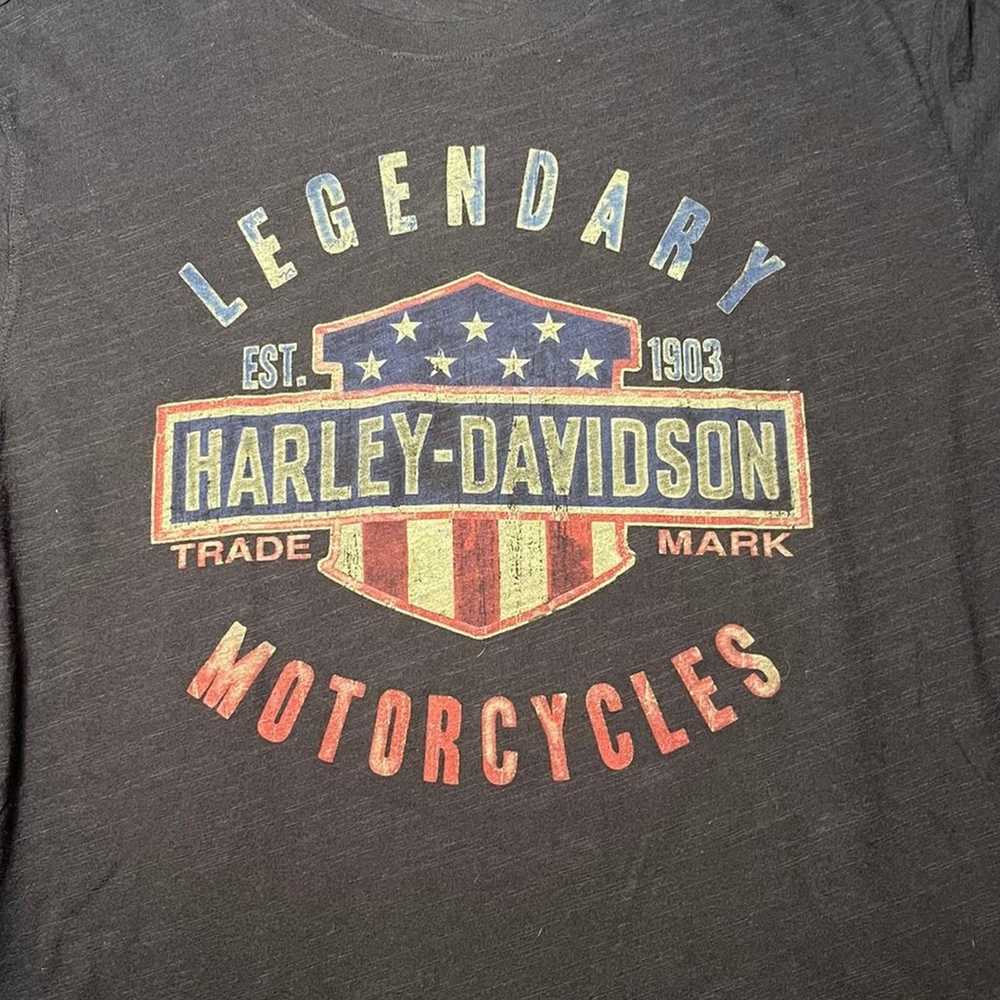 Harley Davidson Red white and Blue theme shirt Si… - image 2
