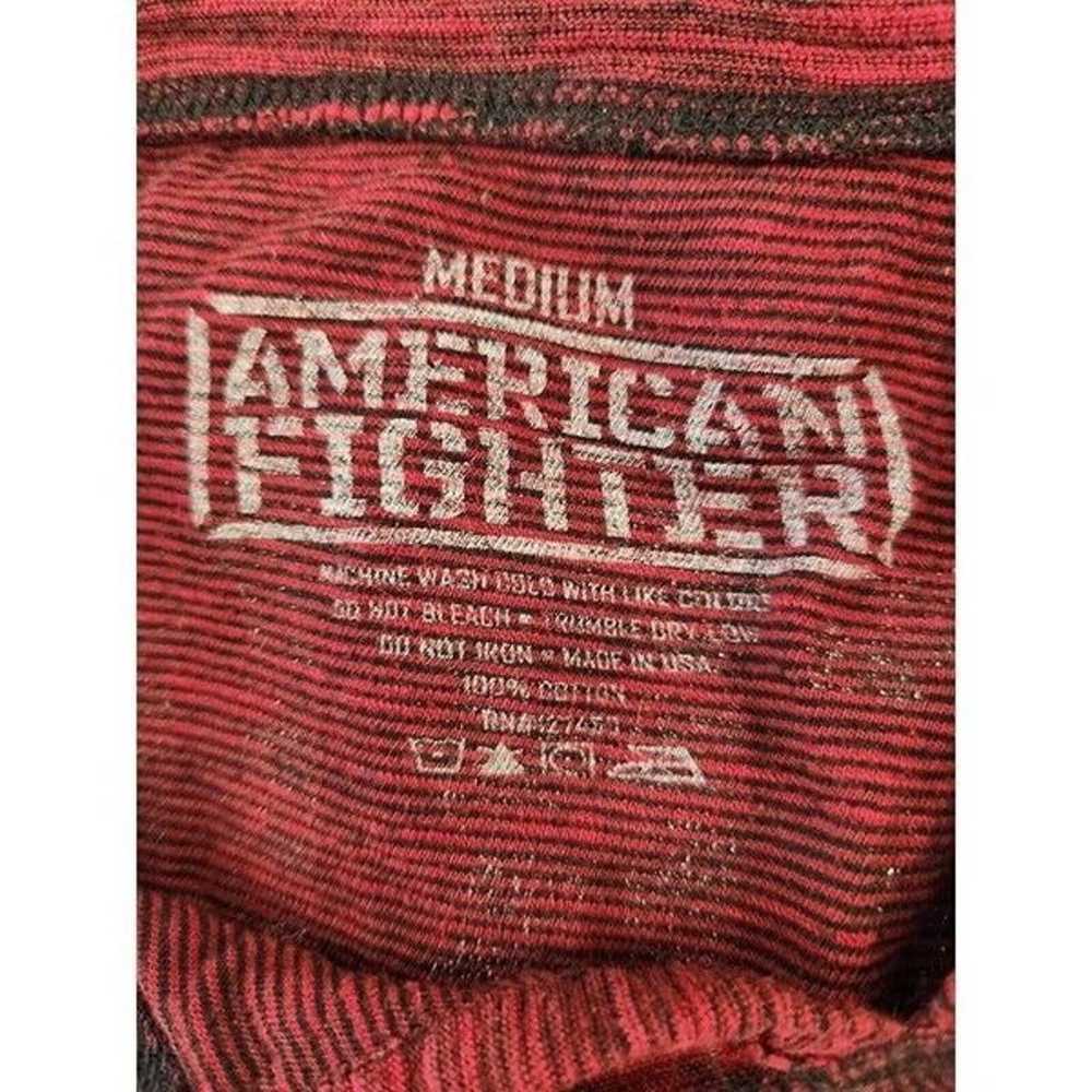 Vintage Y2K American FIghter Red Black Short Slee… - image 7