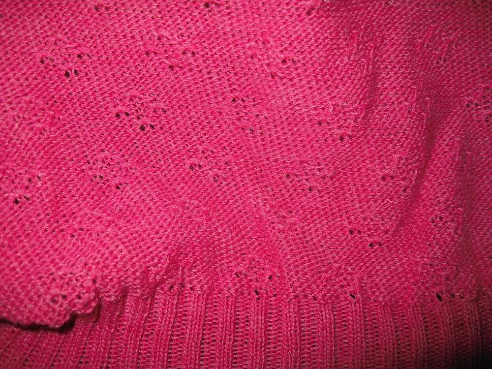 Vintage Kate Collins Pink Boatneck Acrylic Knit T… - image 2