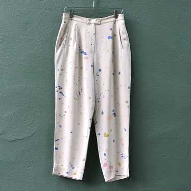 hand-painted vintage silk pants (l) - image 1