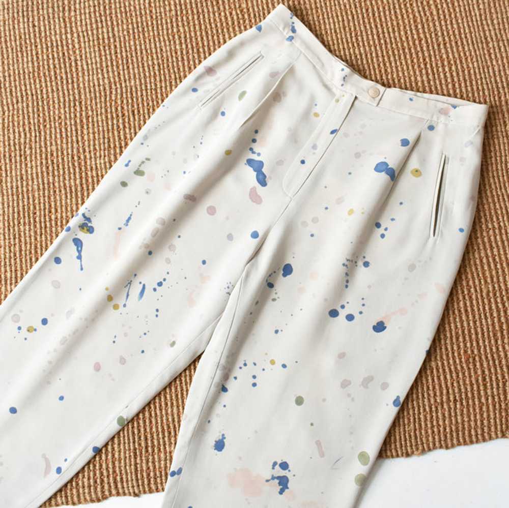 hand-painted vintage silk pants (l) - image 2