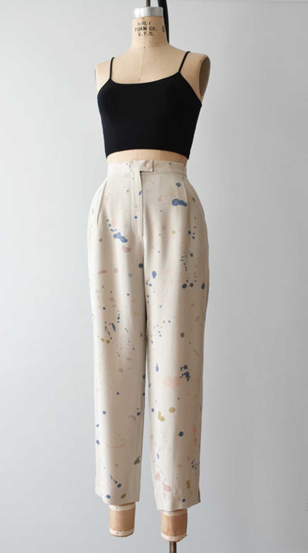 hand-painted vintage silk pants (l) - image 3