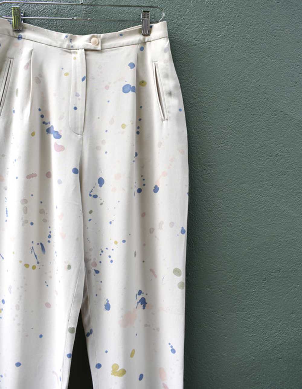 hand-painted vintage silk pants (l) - image 4