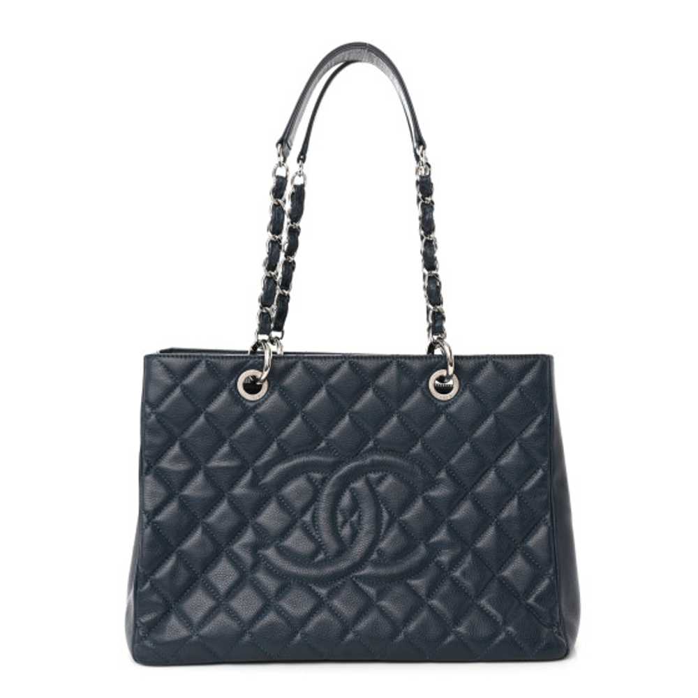 CHANEL Caviar Quilted Grand Shopping Tote GST Dar… - image 1