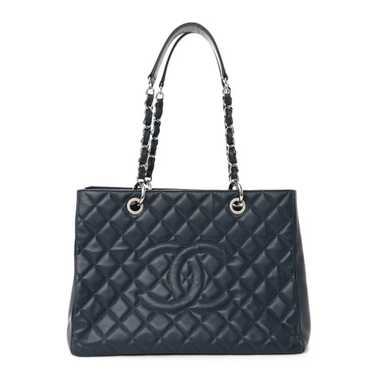 CHANEL Caviar Quilted Grand Shopping Tote GST Dar… - image 1