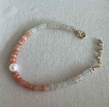 Encirkled Jewelry Encirkled Peach Moonstone Brace… - image 1