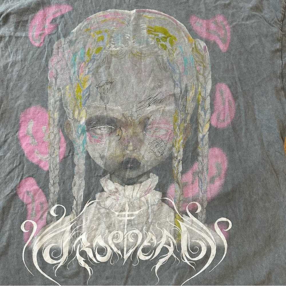 Drop Dead Clothing Girl Tattoo Face Graphic Tee S… - image 2