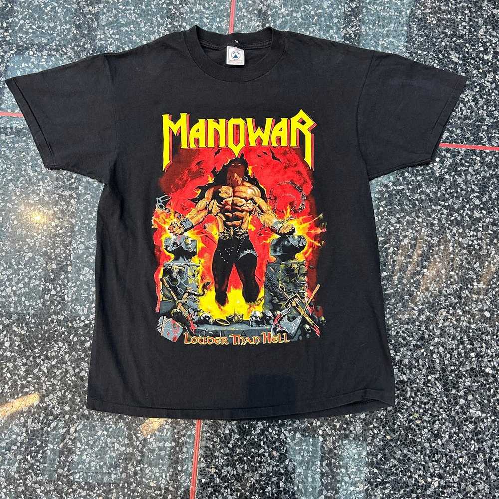 Vintage 90's Manowar Louder Than Hell Born to Roc… - image 1