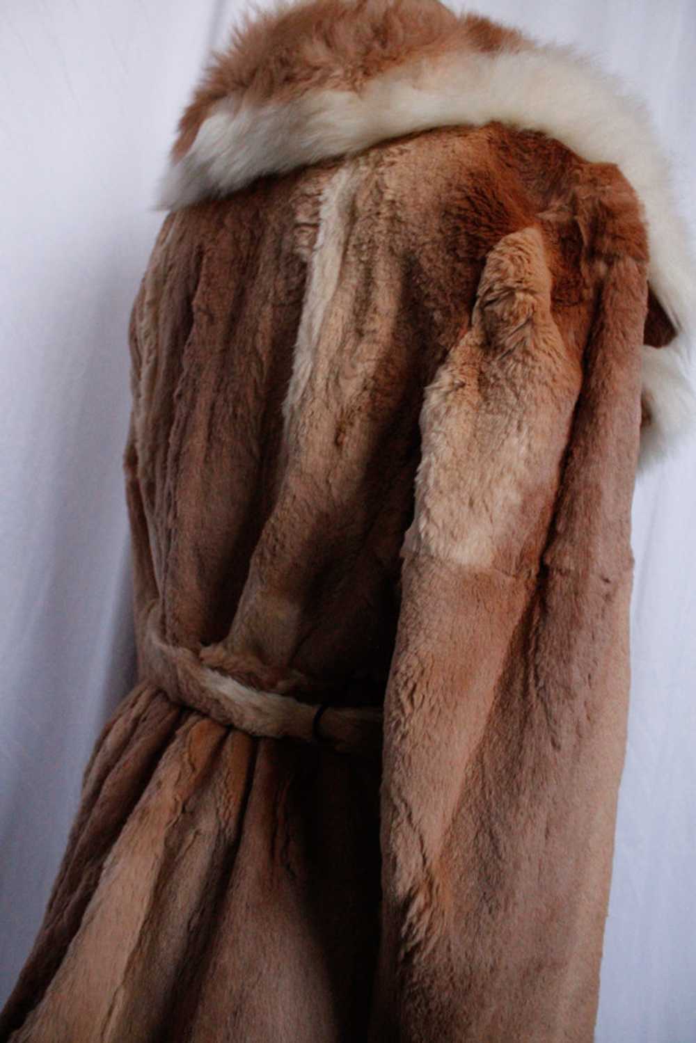 1970s Blonde Guanaco Fur Wrap Coat - M/L - image 10