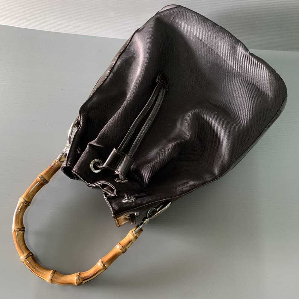 Gucci Vintage Bamboo cloth handbag - image 10