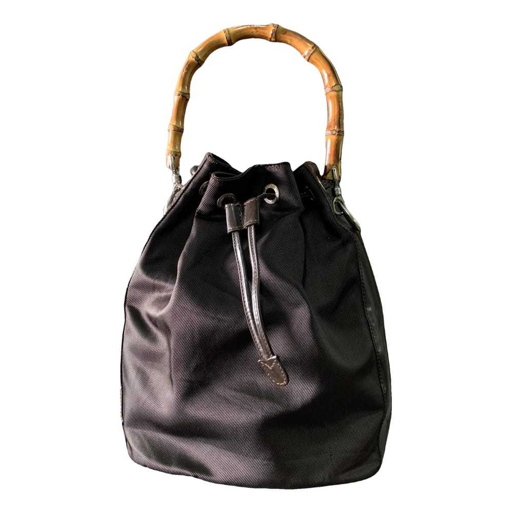 Gucci Vintage Bamboo cloth handbag - image 1