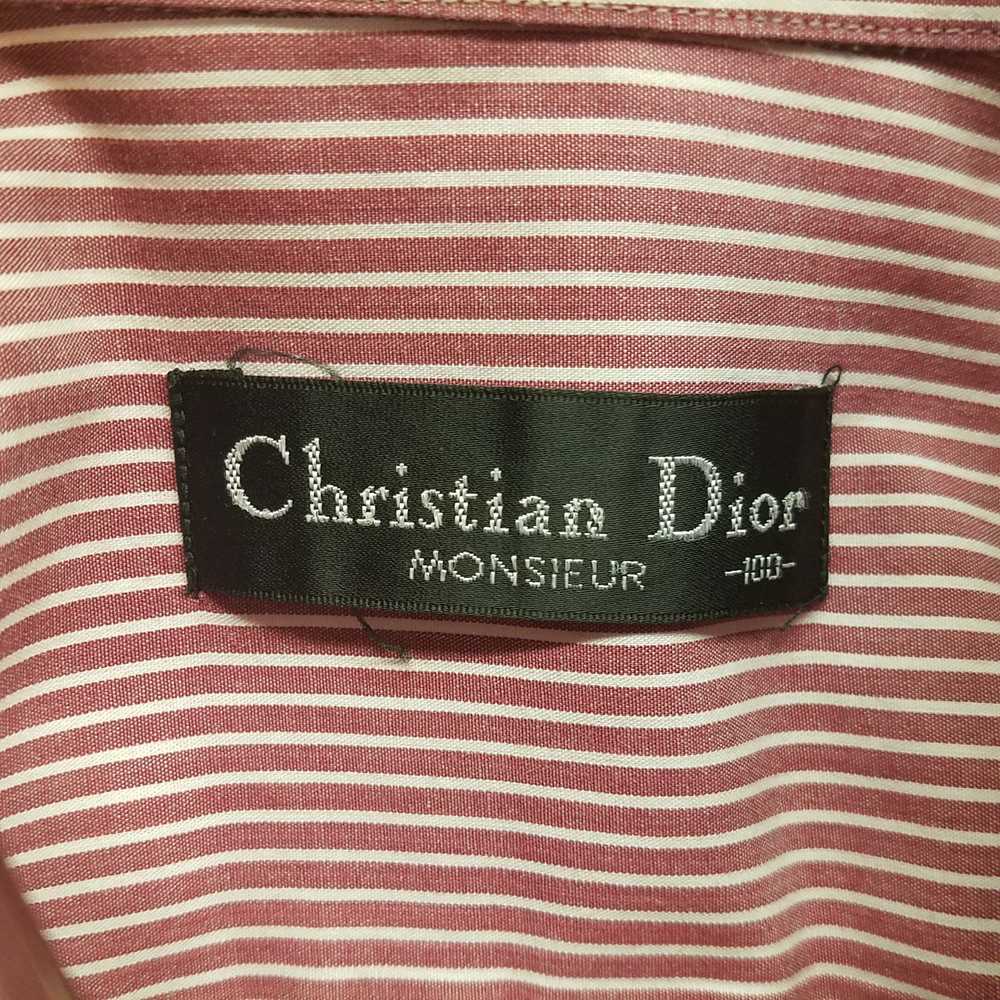 Christian Dior Mens Red White Cotton Striped Long… - image 3