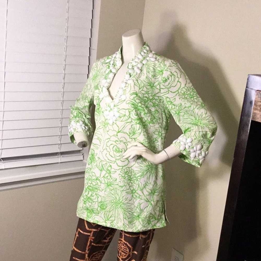 LILLY PULITZER NEW BERRY GREEN PRINTED TUNIC SIZE… - image 1
