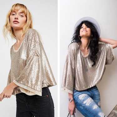 Free people champagne dreams sequin top
