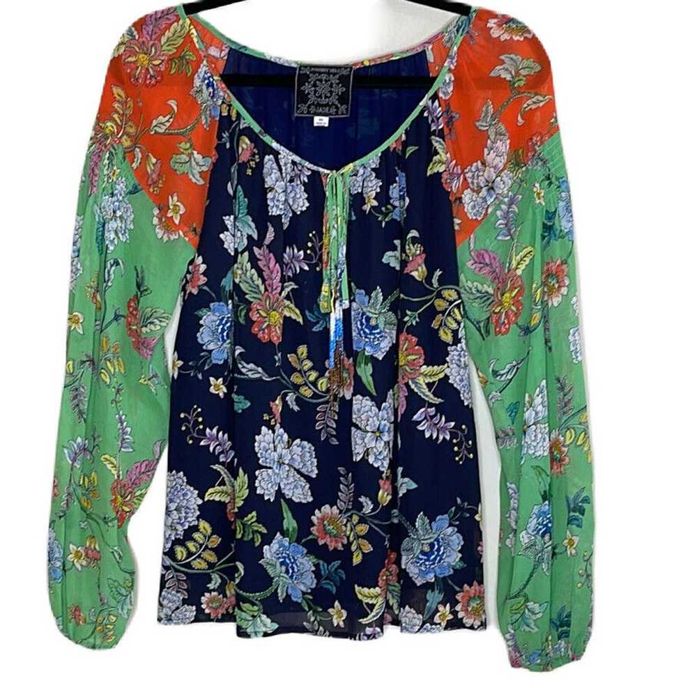 JOHNNY WAS HORTENSIA MIXED FLORAL PRINT LONG SLEE… - image 2