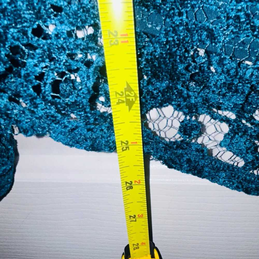 Sundance Ocean Blue Crushed Velvet Lace Victorian… - image 7