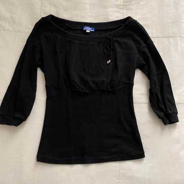 Burberry Black Boatneck Sweatshirt - image 1