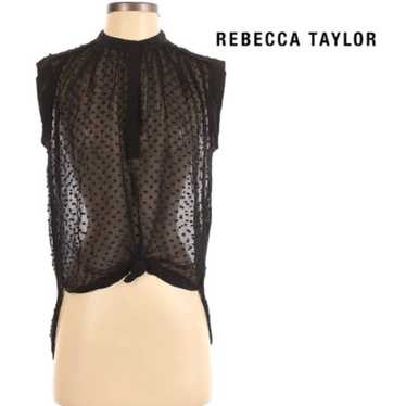 REBECCA TAYLOR Sleeveless Blouse size 0 black - image 1