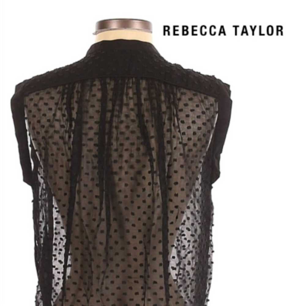 REBECCA TAYLOR Sleeveless Blouse size 0 black - image 4