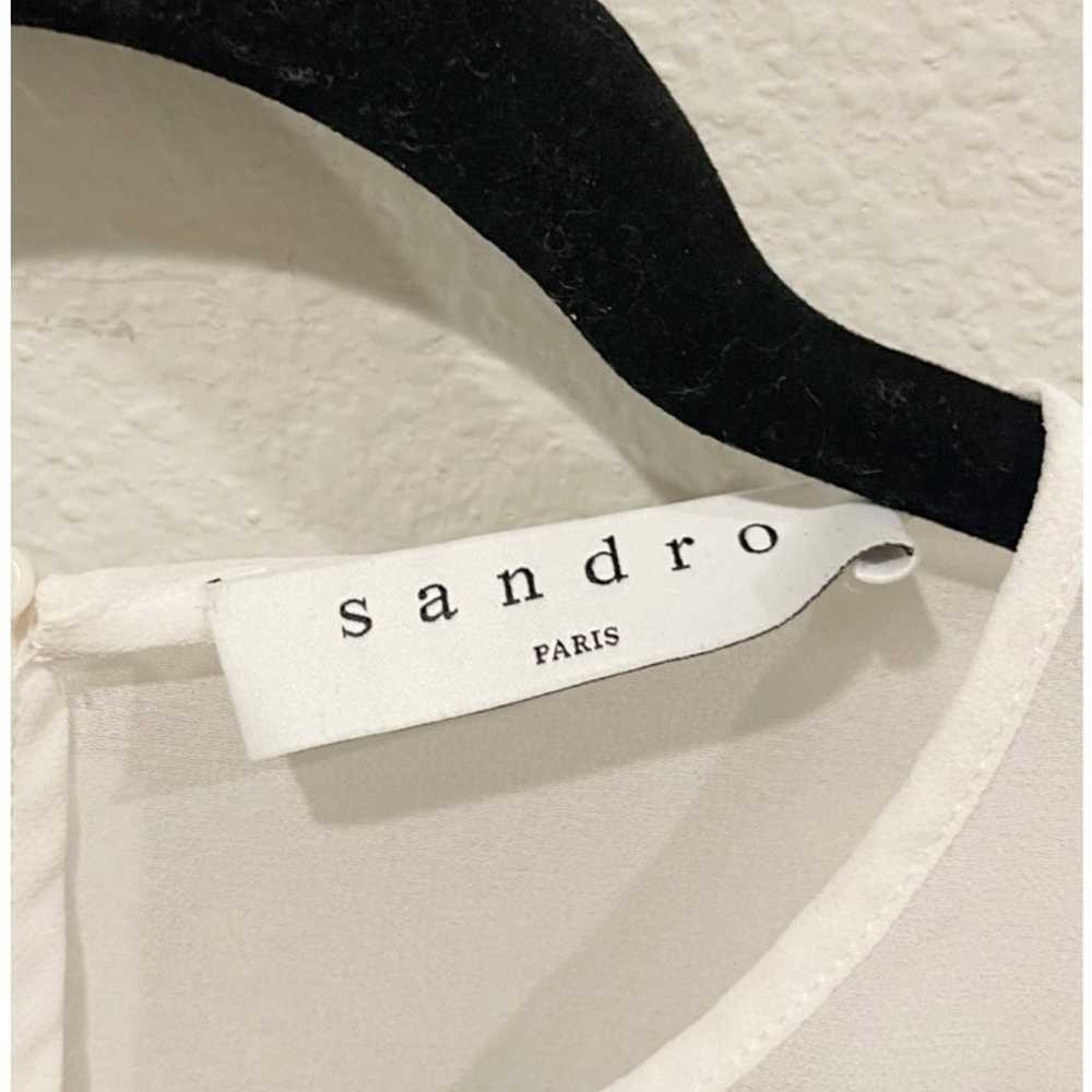 SANDRO PARIS Off Shoulder Ruffle White Blouse - image 2