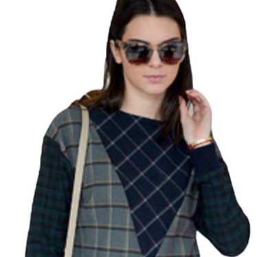 Band Of Outsiders Italy Plaid Color Block Long Sl… - image 1