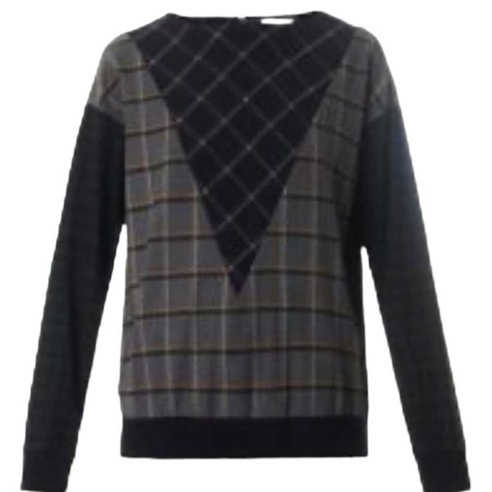 Band Of Outsiders Italy Plaid Color Block Long Sl… - image 3