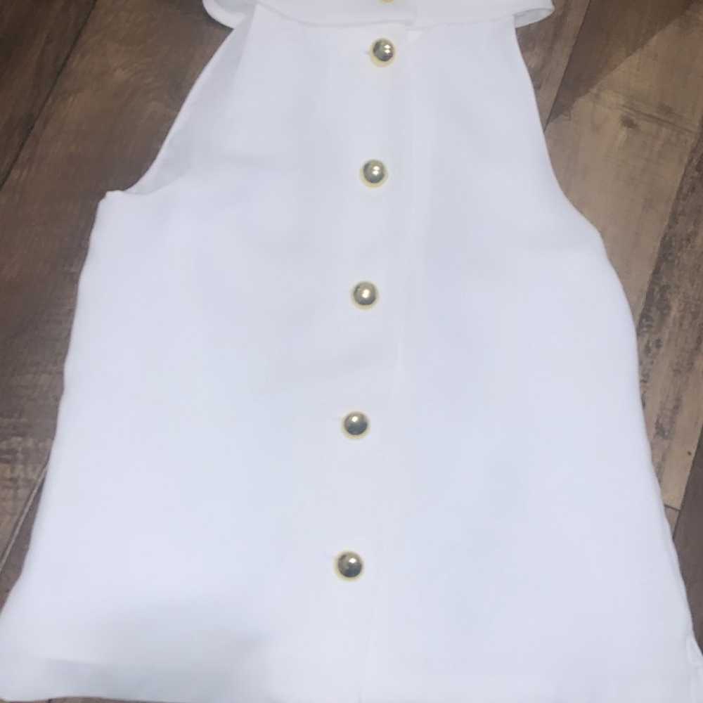 Sail to sable white blouse with gold buttons - image 3
