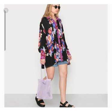 FREE PEOPLEBrunch A Bunch Floral Tunic A37