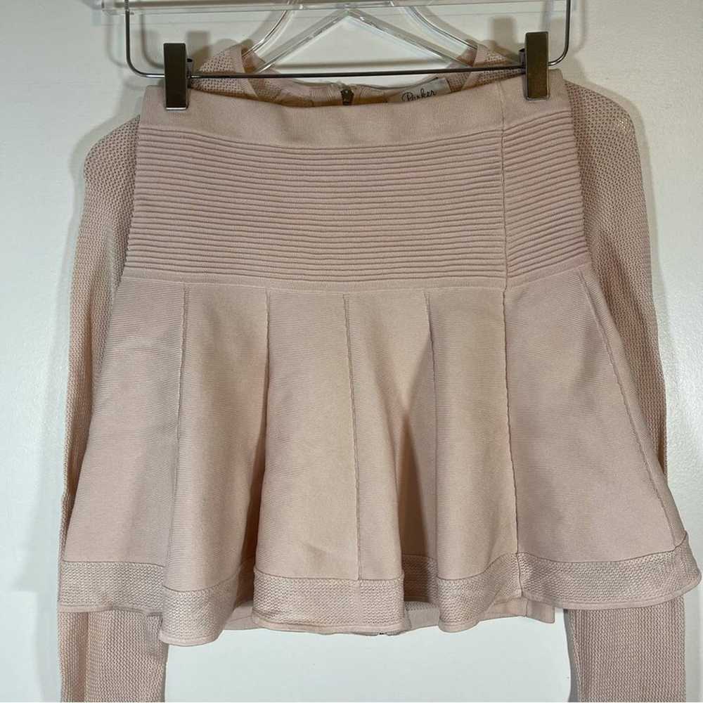 Revolve Parker Skirt and Blouse Set Blush Pink Kn… - image 5