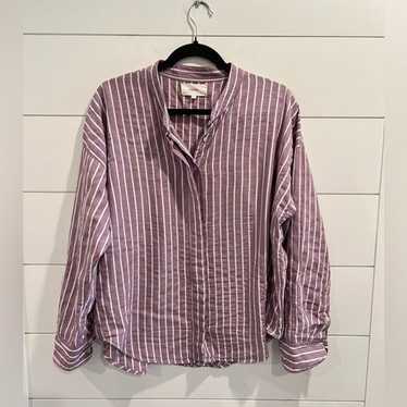 Xirena purple stripe Tourmaline shirt - image 1