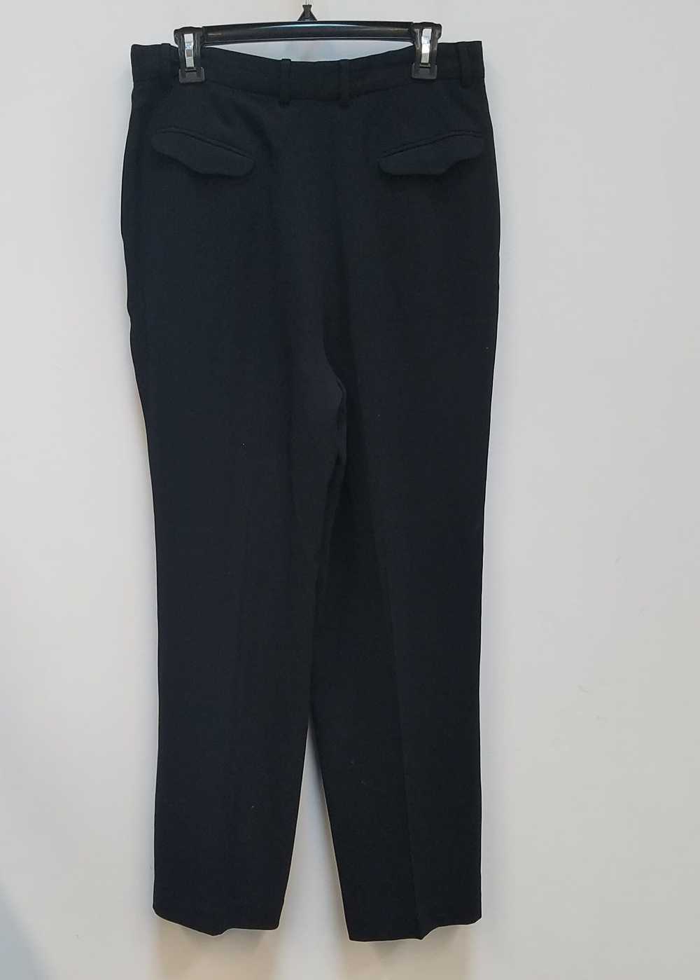 Giorgio Armani Womens Black Pockets Pleated Front… - image 2