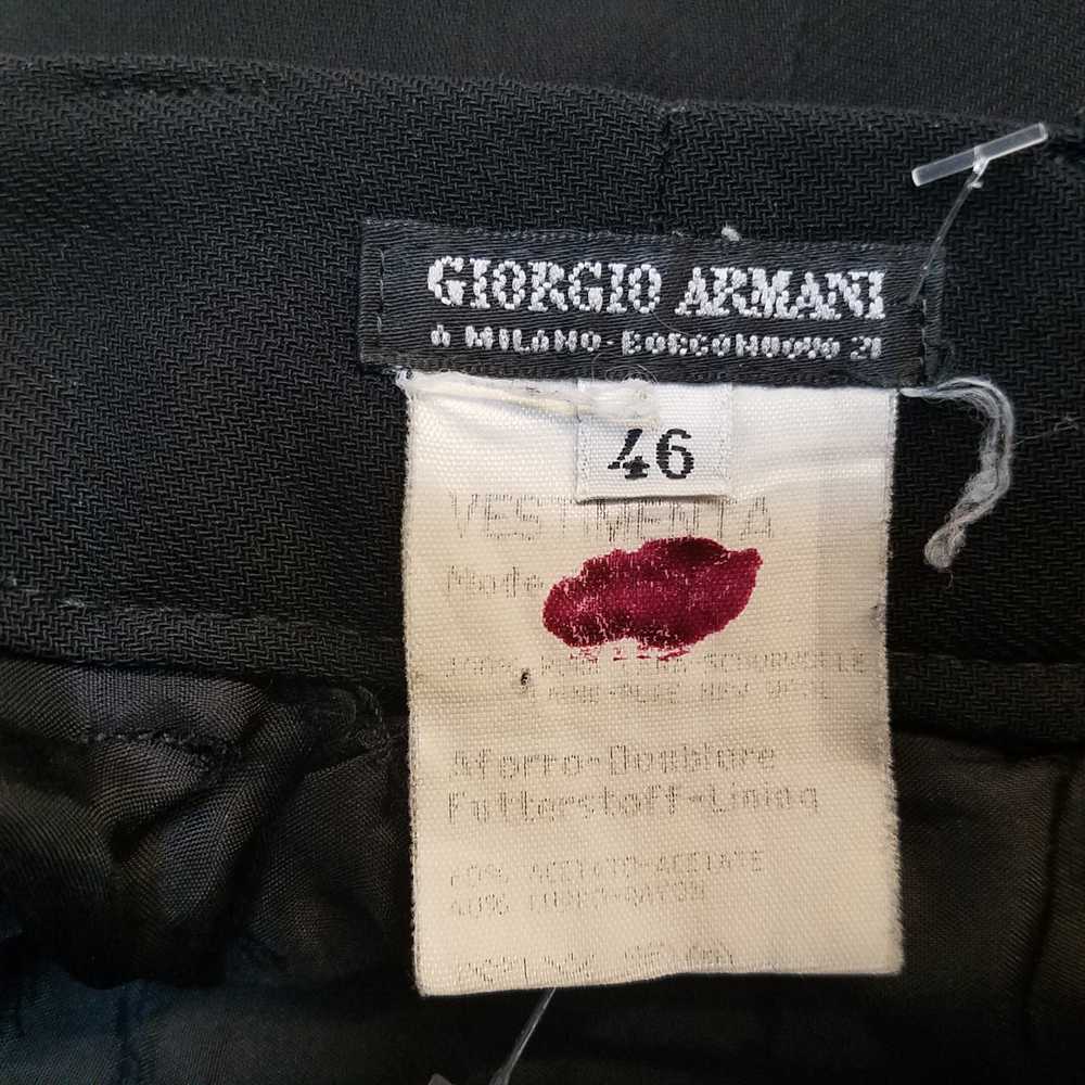 Giorgio Armani Womens Black Pockets Pleated Front… - image 3