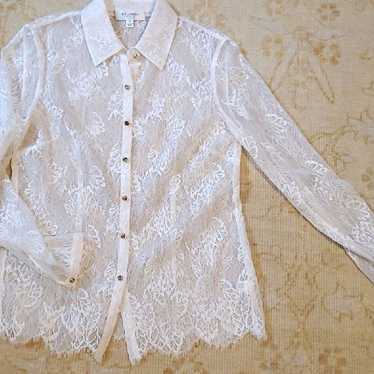 St John Evening cream lace blouse