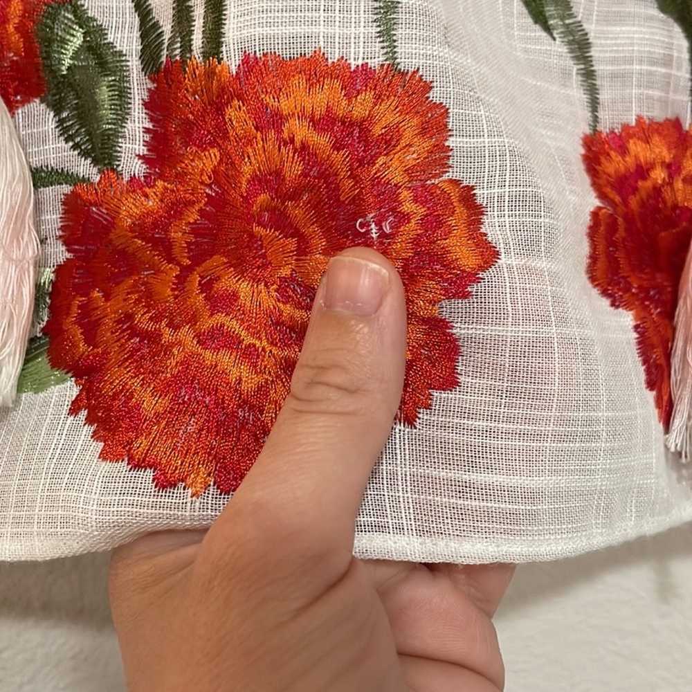 Alexis Dorit Split Neck Long Sleeve Floral Embroi… - image 5