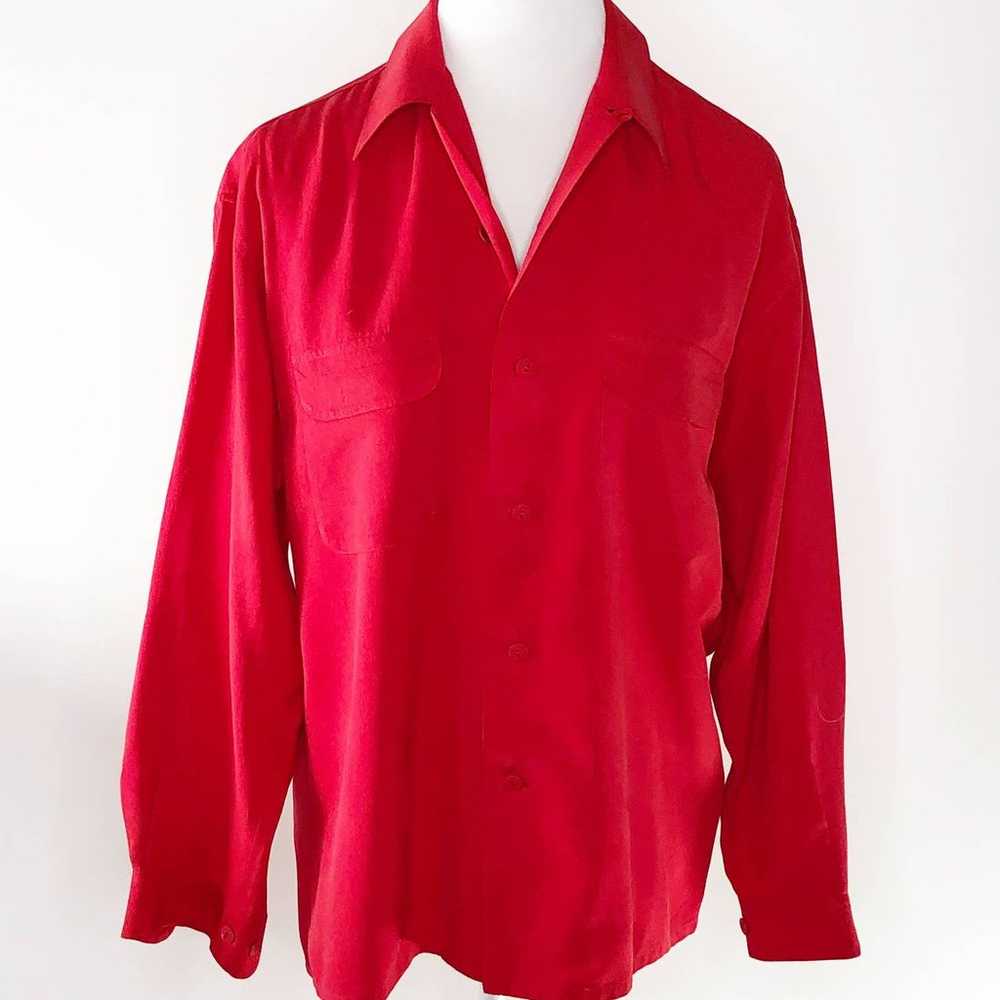 Equipment Silk Shirt Small Made In France Button … - image 1