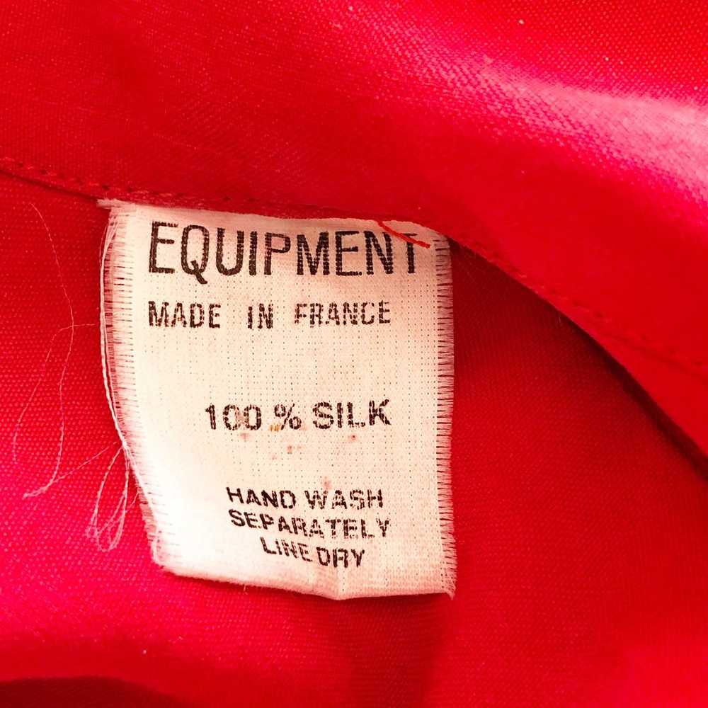 Equipment Silk Shirt Small Made In France Button … - image 6