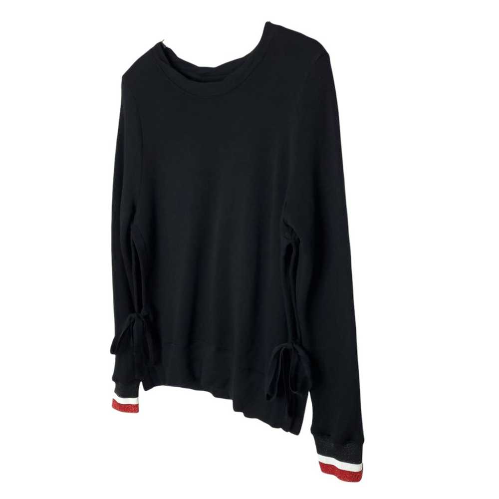 Pam & Gela Side Slit Sweatshirt S Black Pullover … - image 2
