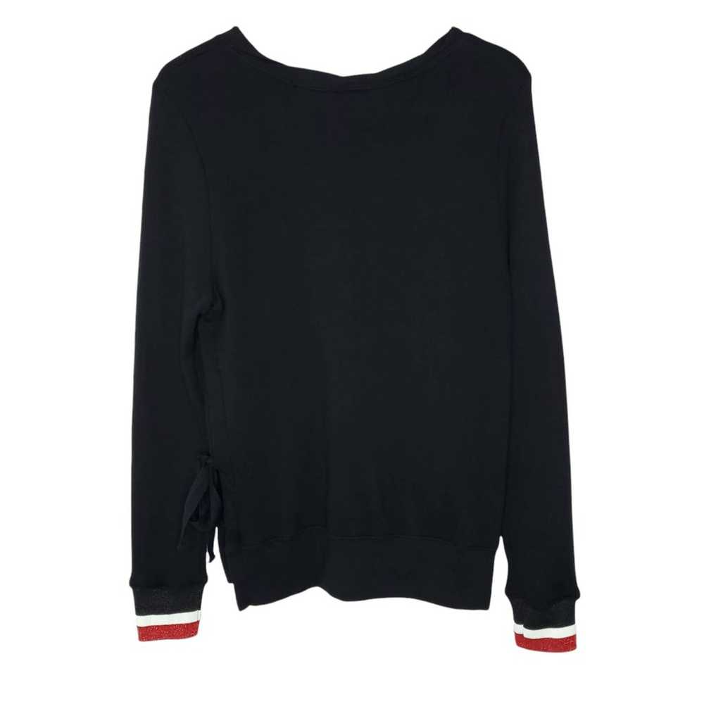 Pam & Gela Side Slit Sweatshirt S Black Pullover … - image 3