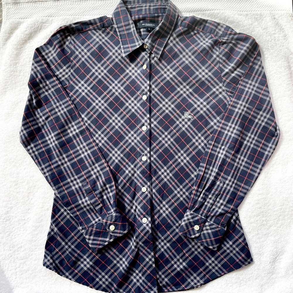 Burberry Nova Check Long Sleeve Shirt Women Vinta… - image 7