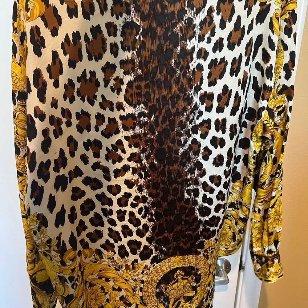 ET VOUS Silk shirt animal pattern vintage 1990’s - image 4