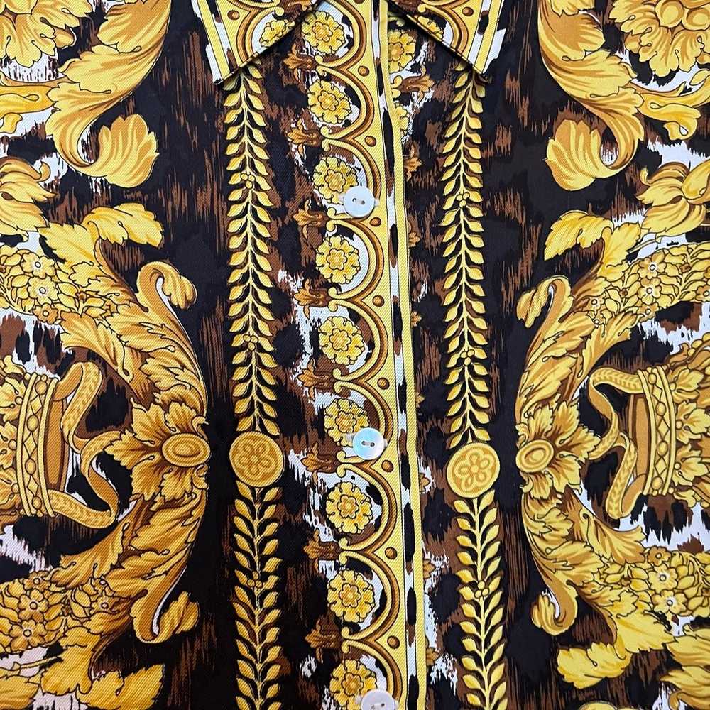 ET VOUS Silk shirt animal pattern vintage 1990’s - image 8