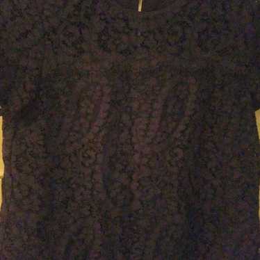 Michael kors black lace blouse