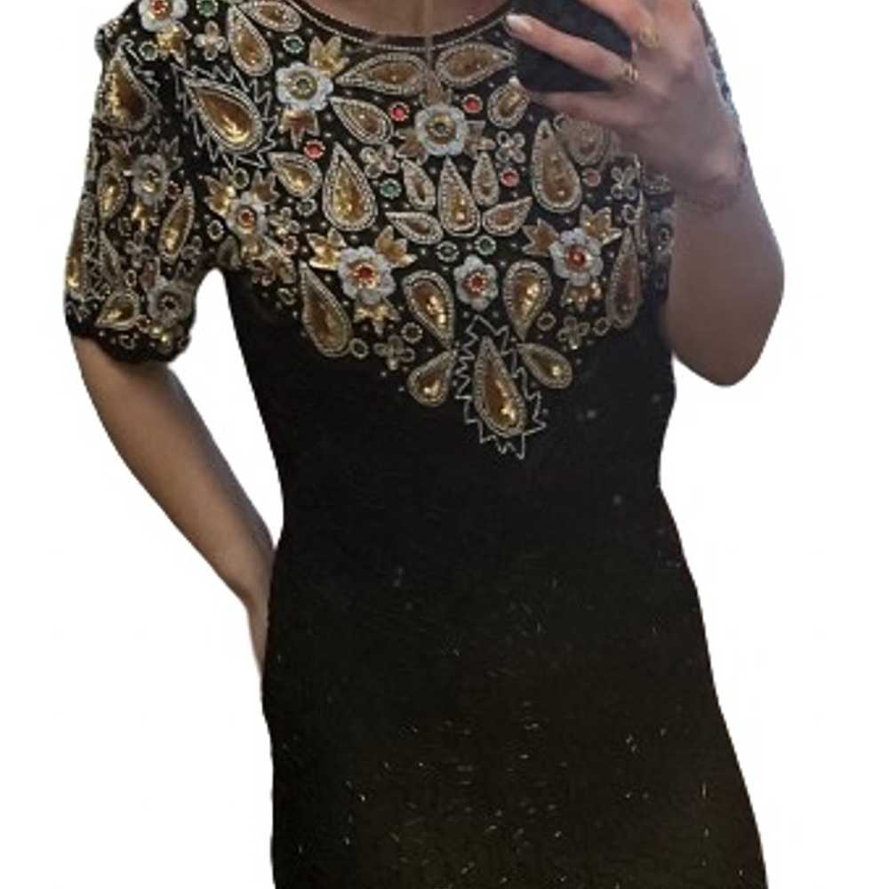 Vintage Lawrence kazar cocktail dress - image 1