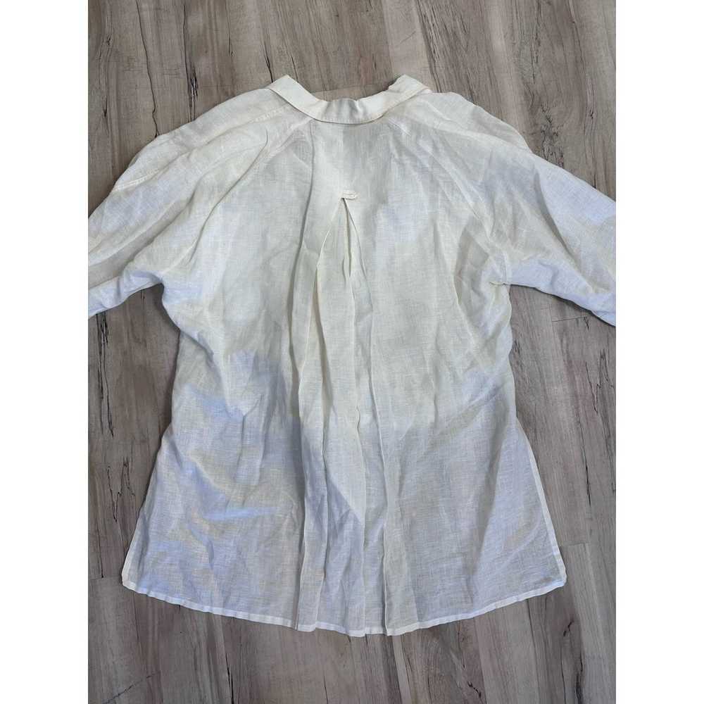 Vintage Escada cream linen blend oversized tunic … - image 10