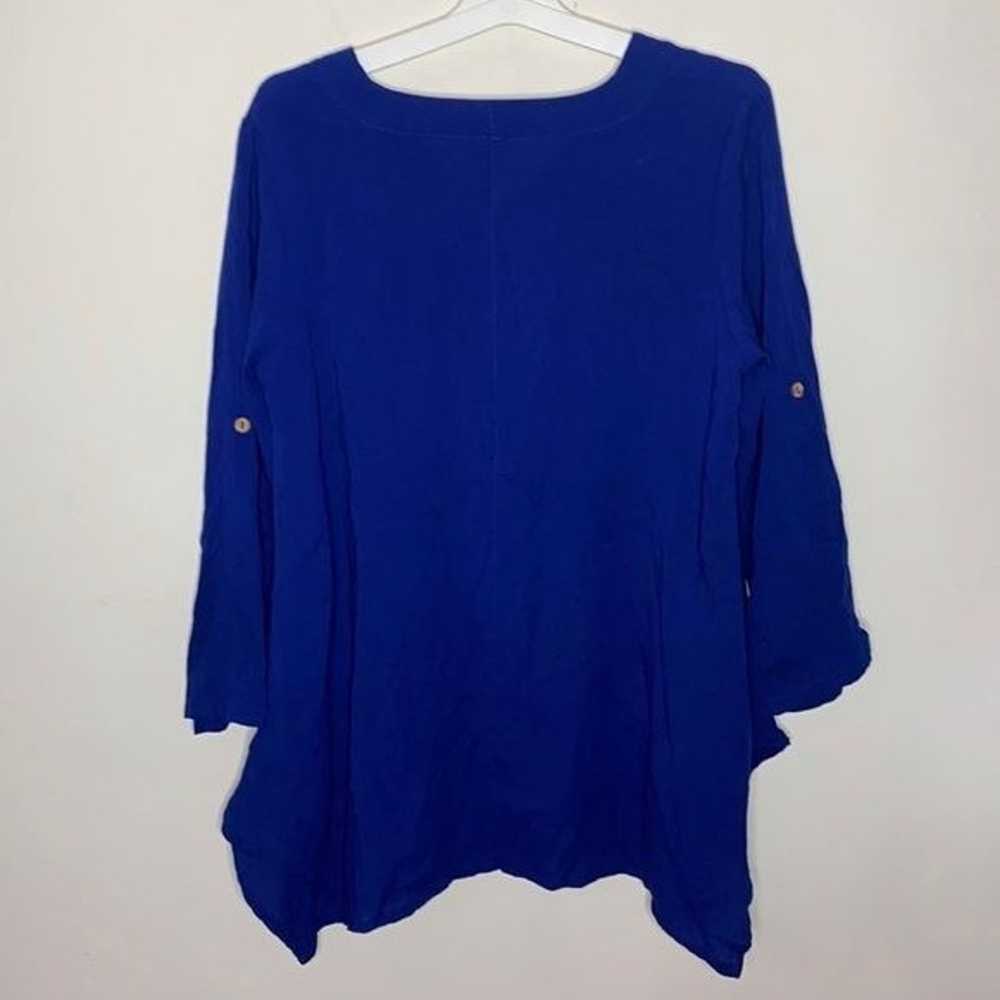 Fridaze Linen Artist Pullover Tunic in royal blue… - image 3