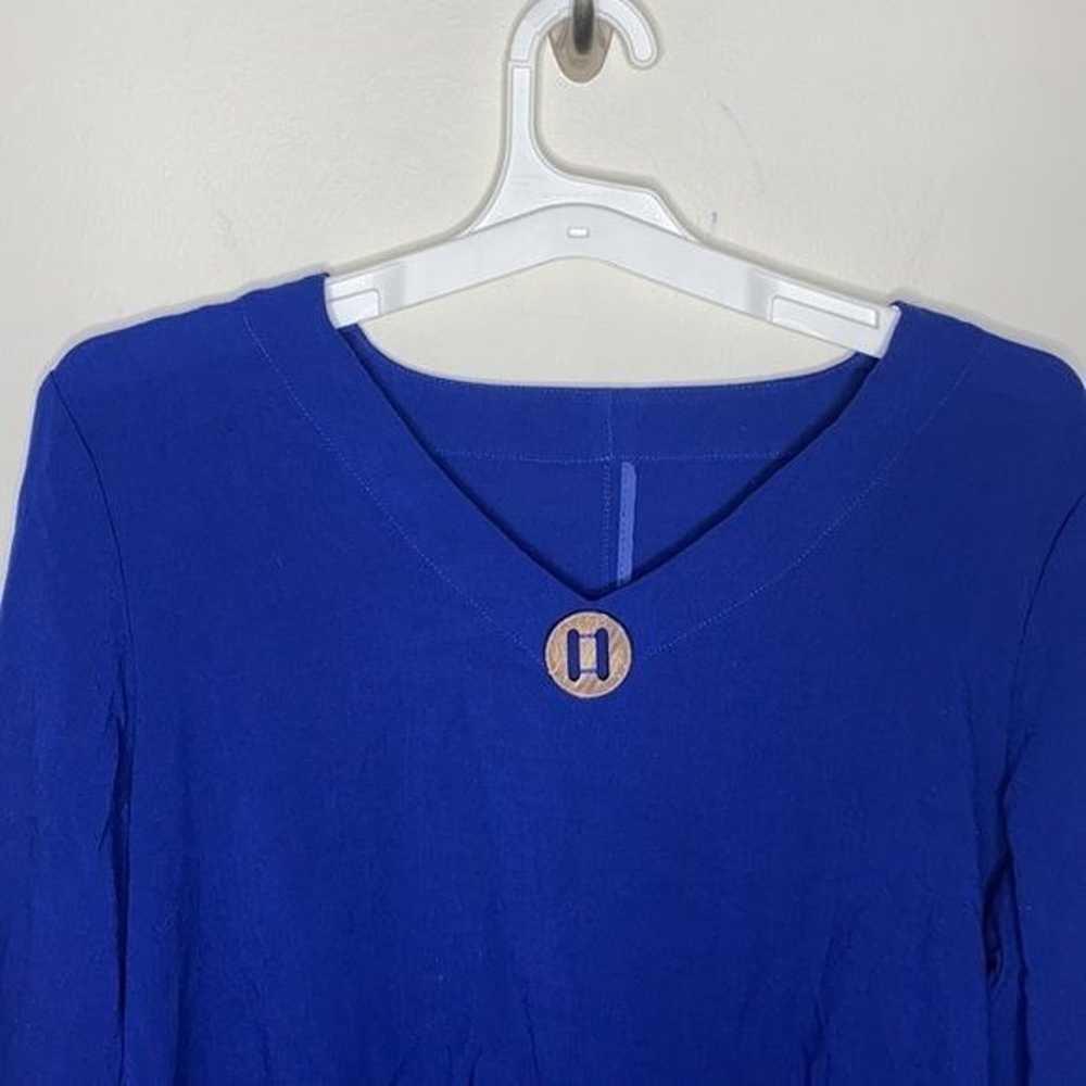 Fridaze Linen Artist Pullover Tunic in royal blue… - image 4
