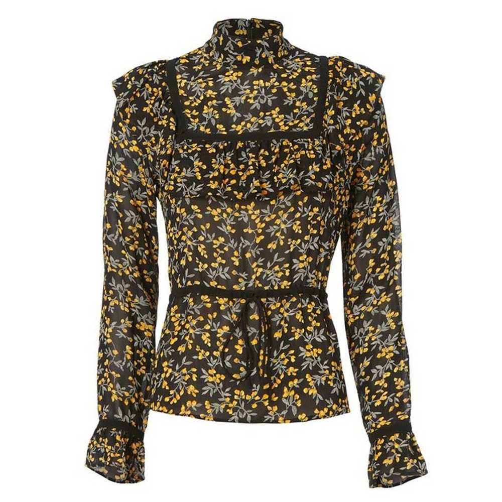 GANNI Marceau georgette floral blouse (M) - image 1