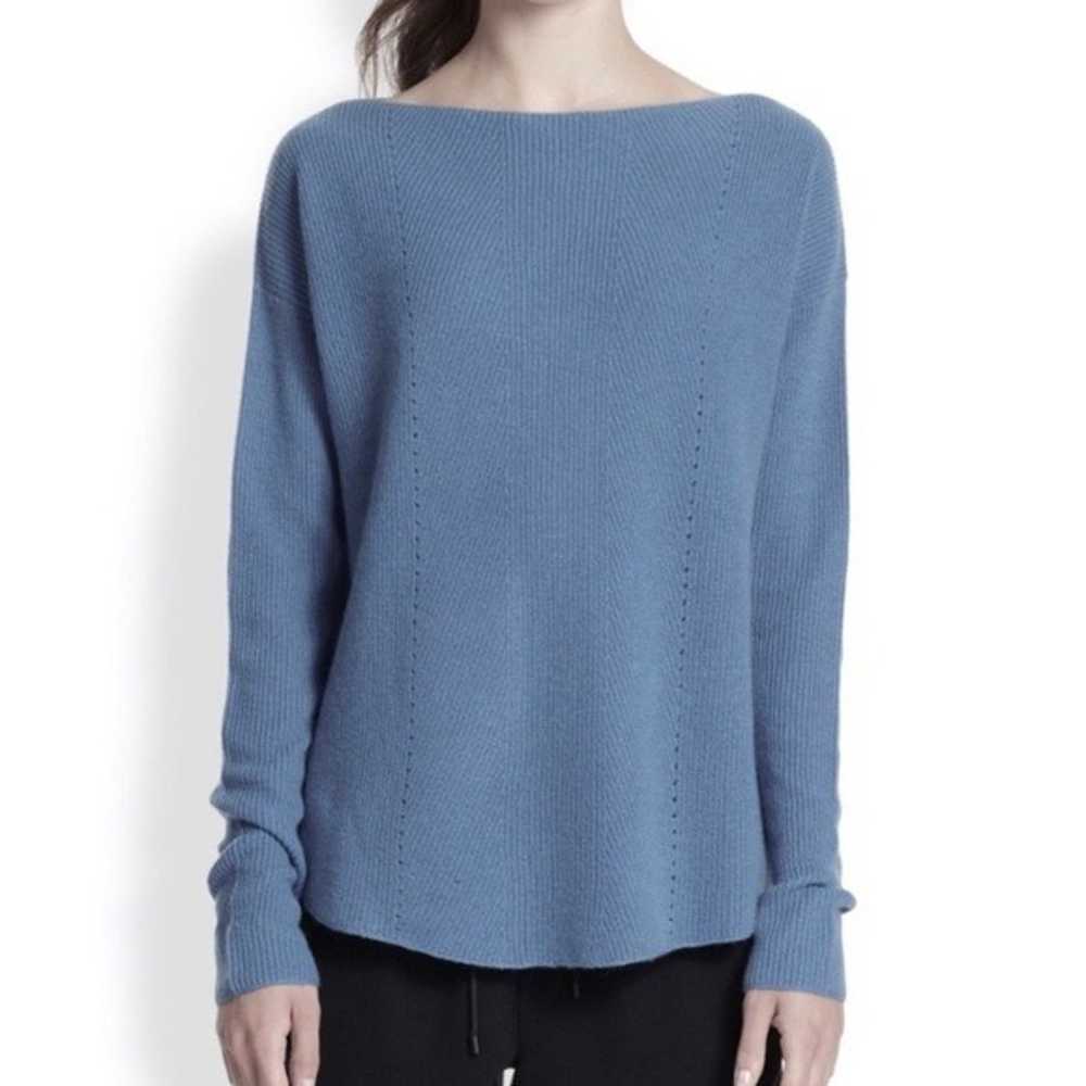 Vince Cashmere Ribbed Boat Neck Sweater - image 2