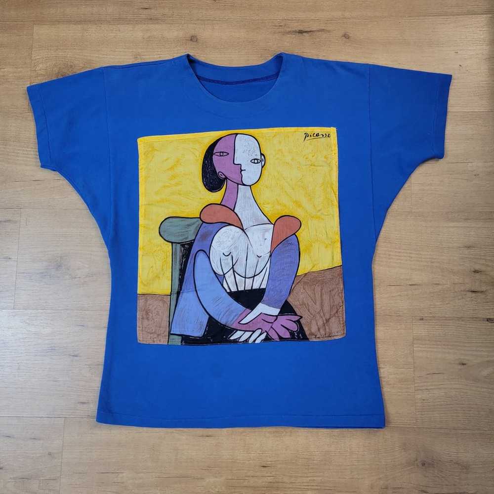 Vintage 90s Pablo Picasso Abstract Art Top - image 1